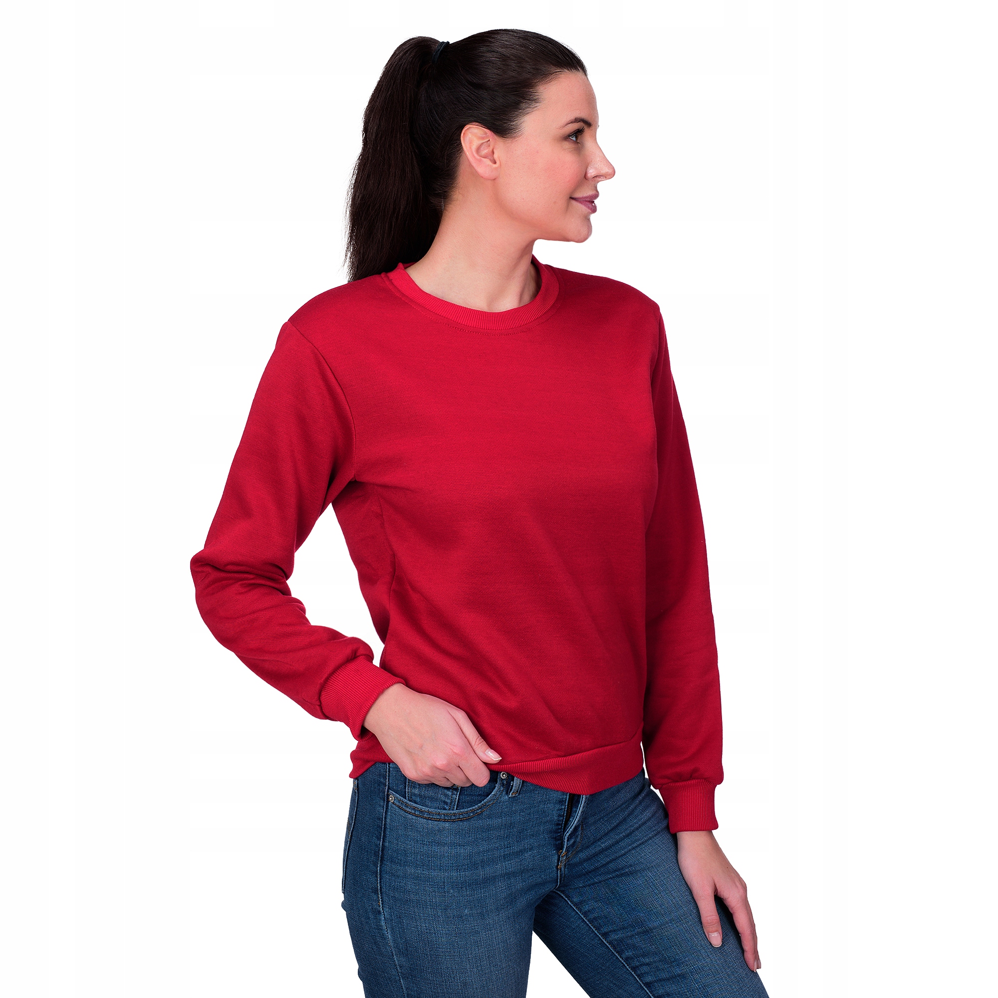 

D01 r. XL Gładka Bluza Damska Bawełna