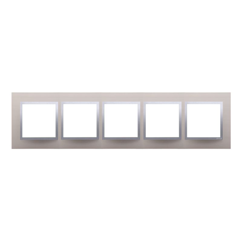 Päťnásobný kovový saténový rámik DRN5/79 Simon 54 Nature Kontakt-Simon