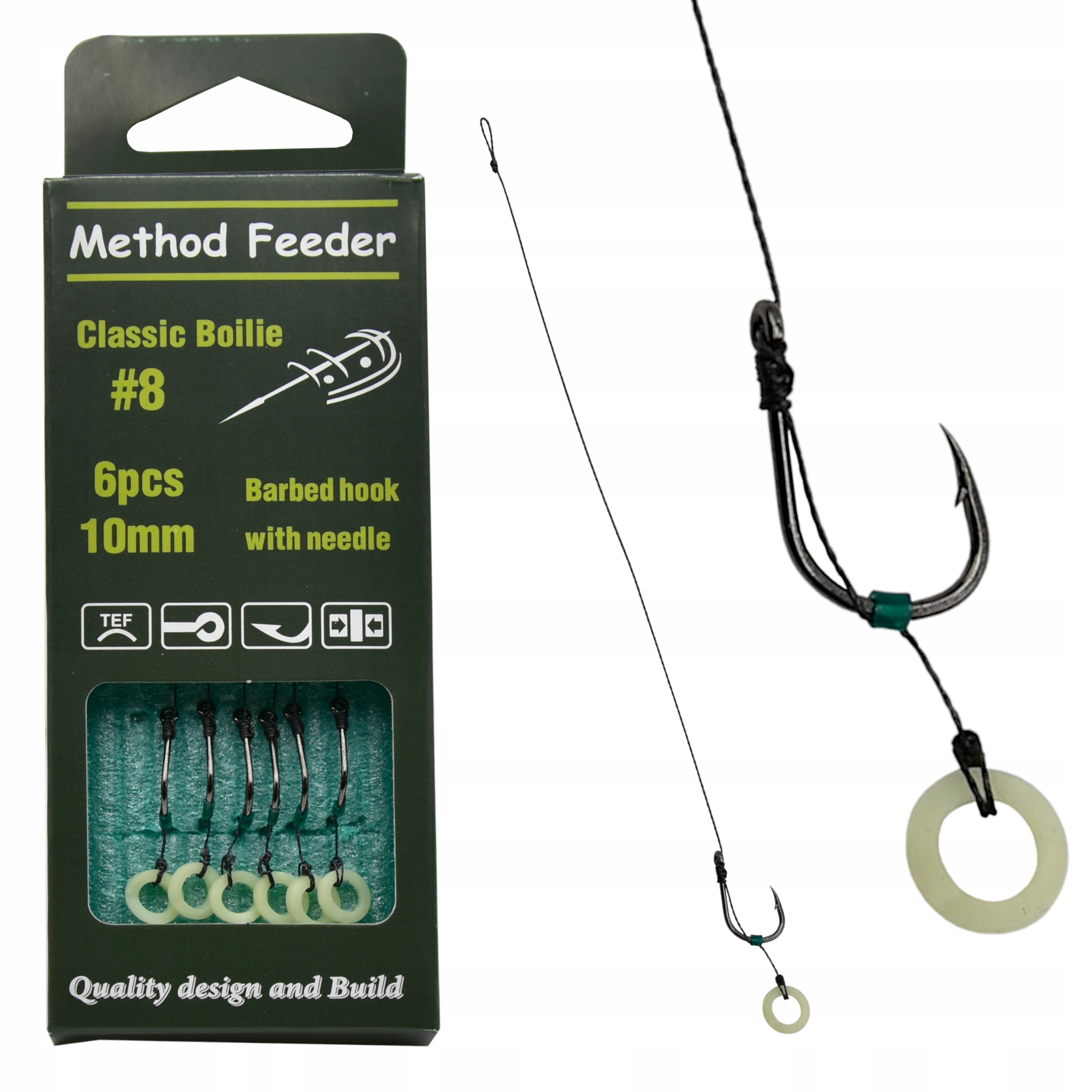 

Teflonowe Haczyki Method Feeder na przyponie 6