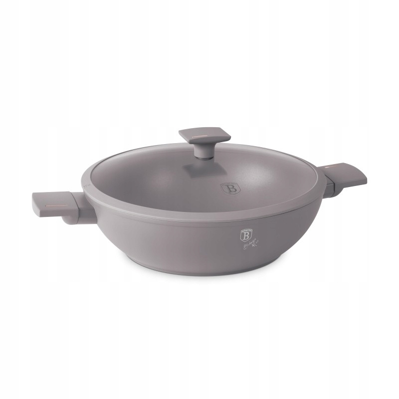 Pánev Wok 30 cm S Víkem Berlinger Haus BH-8095 Taupe Collection