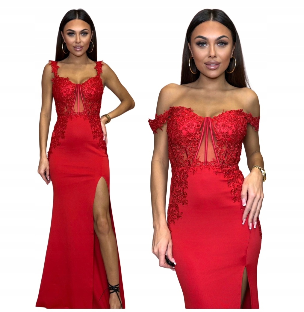 Aradis dlouhá červená sukně rybka na ples, ples, svatební hostina M