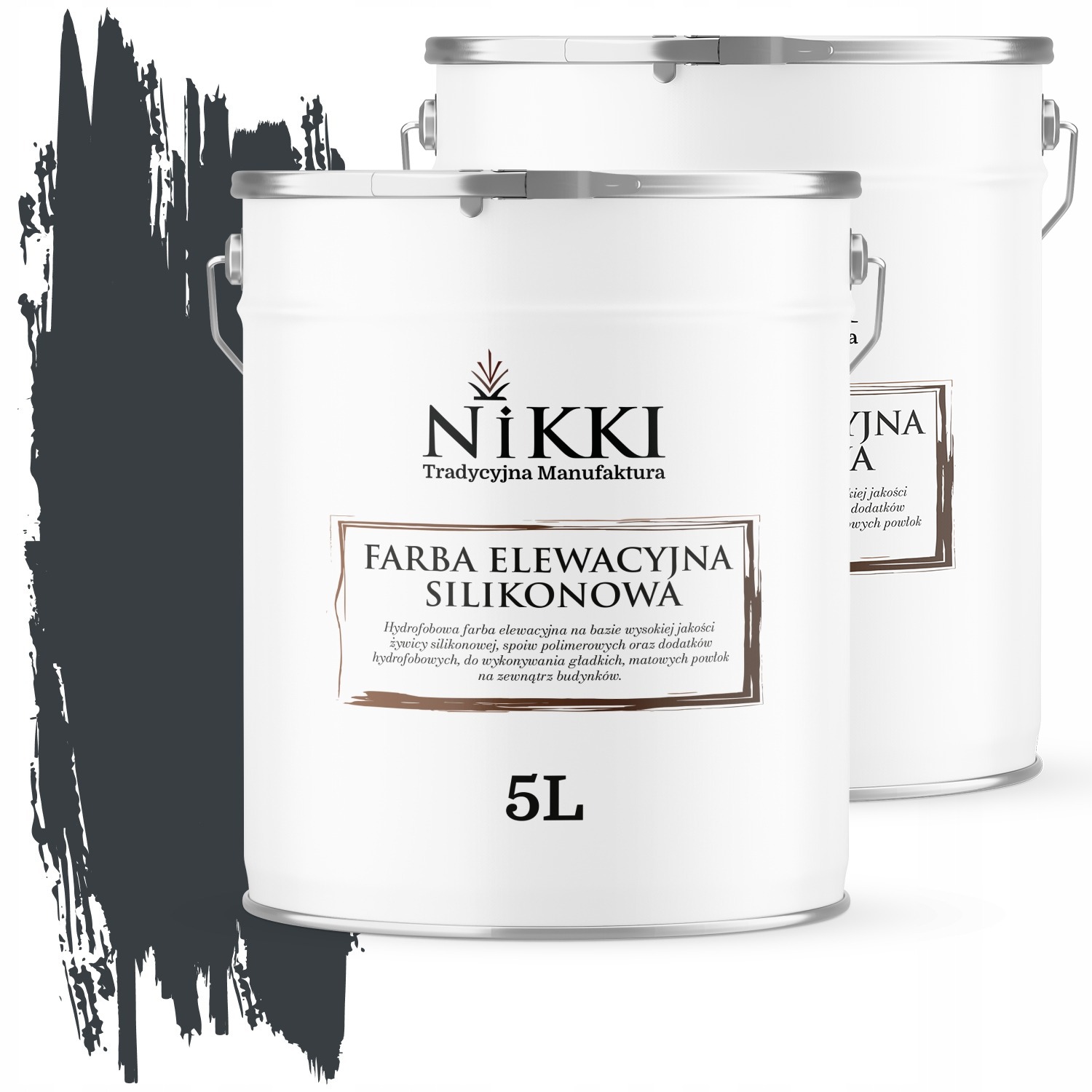 Silikónová Fasádna Farba Vonkajšia 2x5L Antracit Ral 7016 Uv