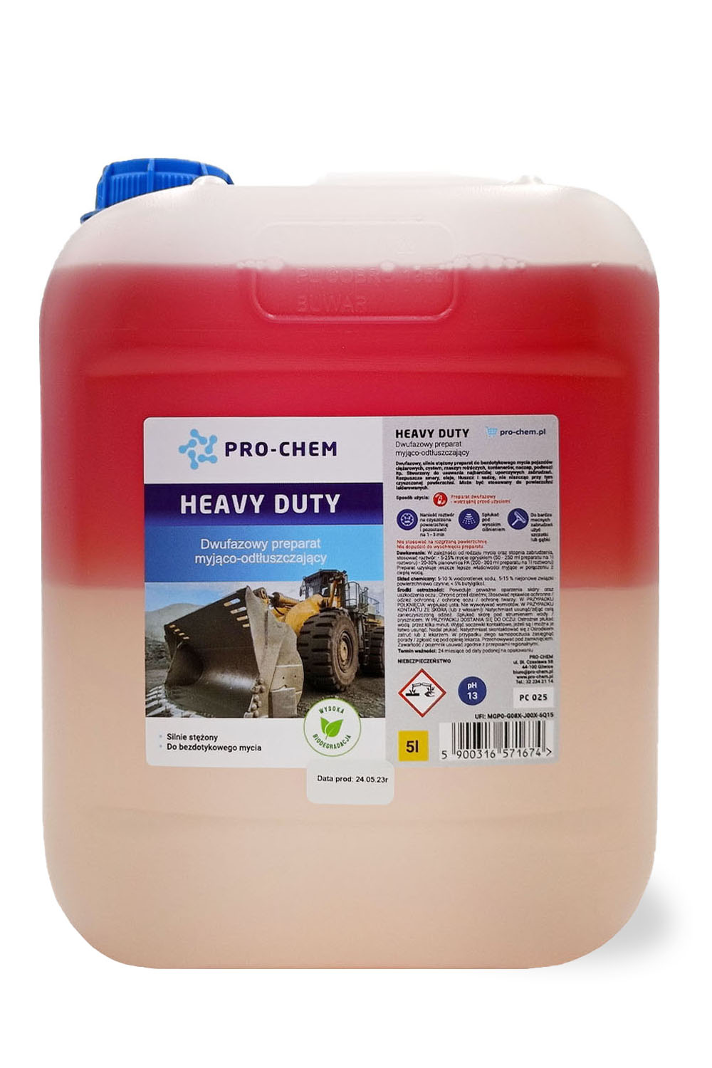 Přípravek dvoufázový koncentrát na mytí motoru kostky Heavy Duty 5L silný