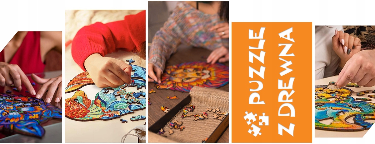 Puzzle Drewniane Wooden Układanka Zestaw Premium L Nazwa Puzzle drewniane