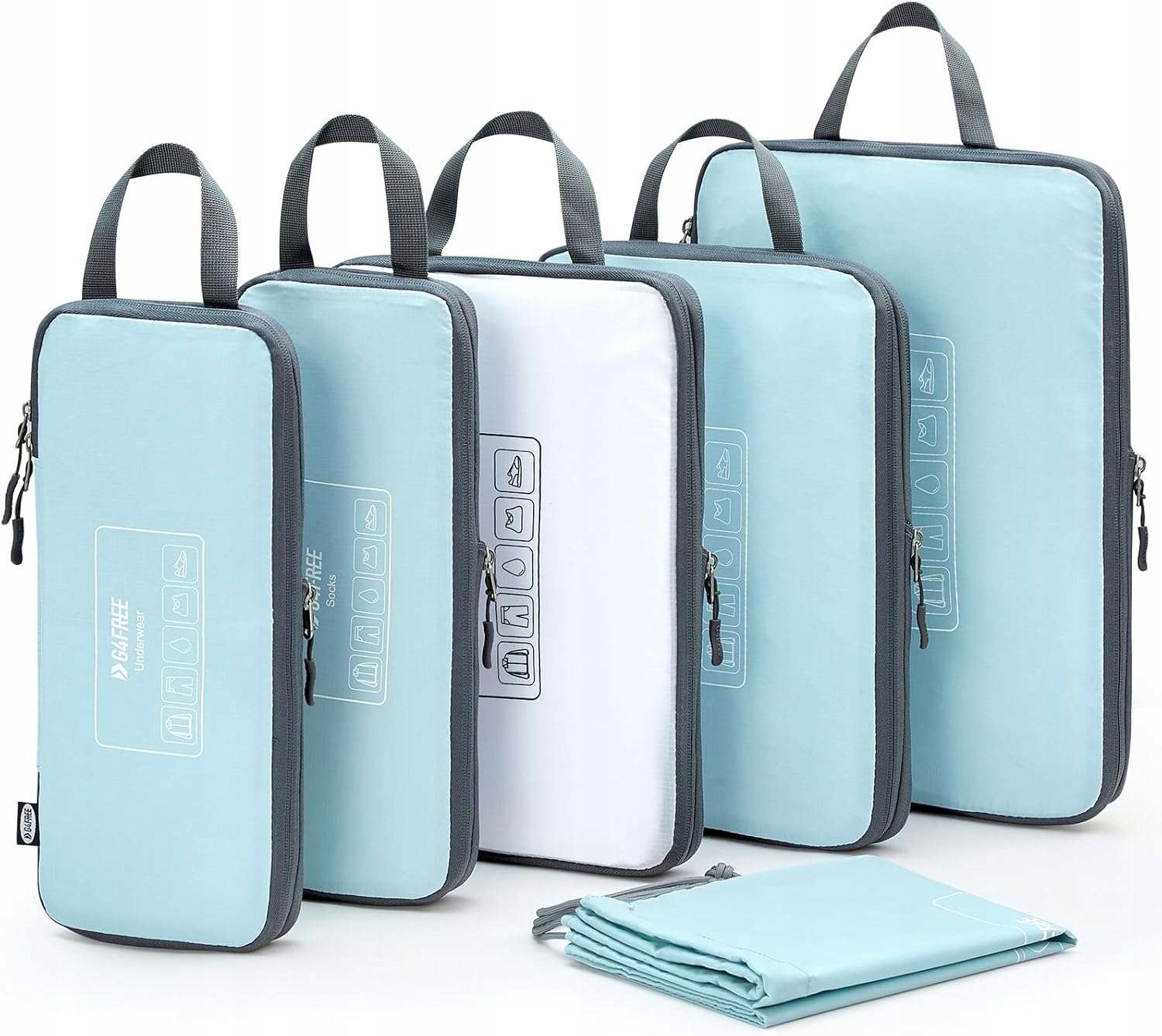 Organizer kompresyjny do pakowania walizki wodoodporne zestaw 6szt