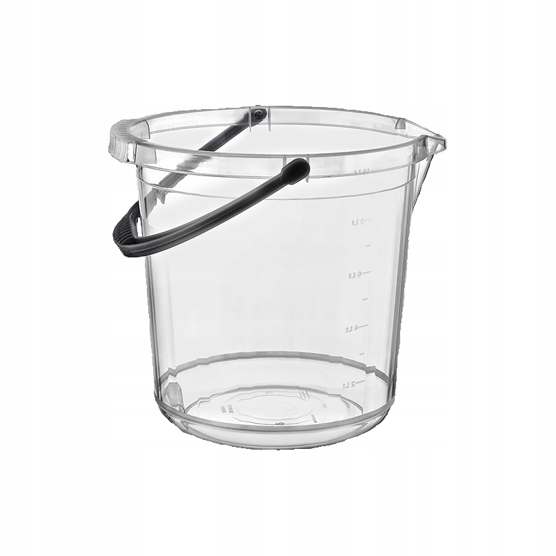

wiadro z wylewką przezroczyste 10l. Transparent