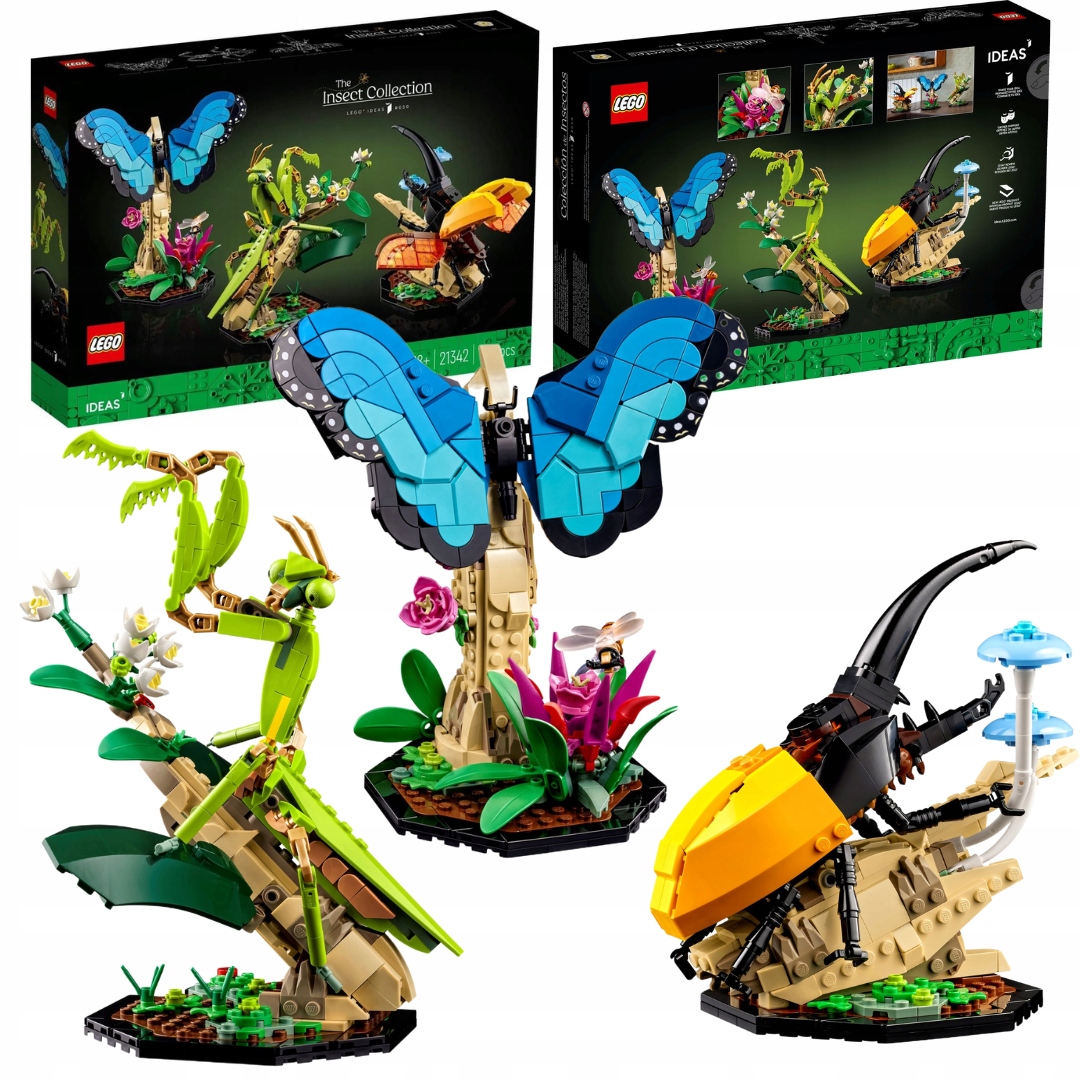 Lego Ideas 21342 Kolekce hmyzu Insect Collection Kudlanka Motýl Chrobák