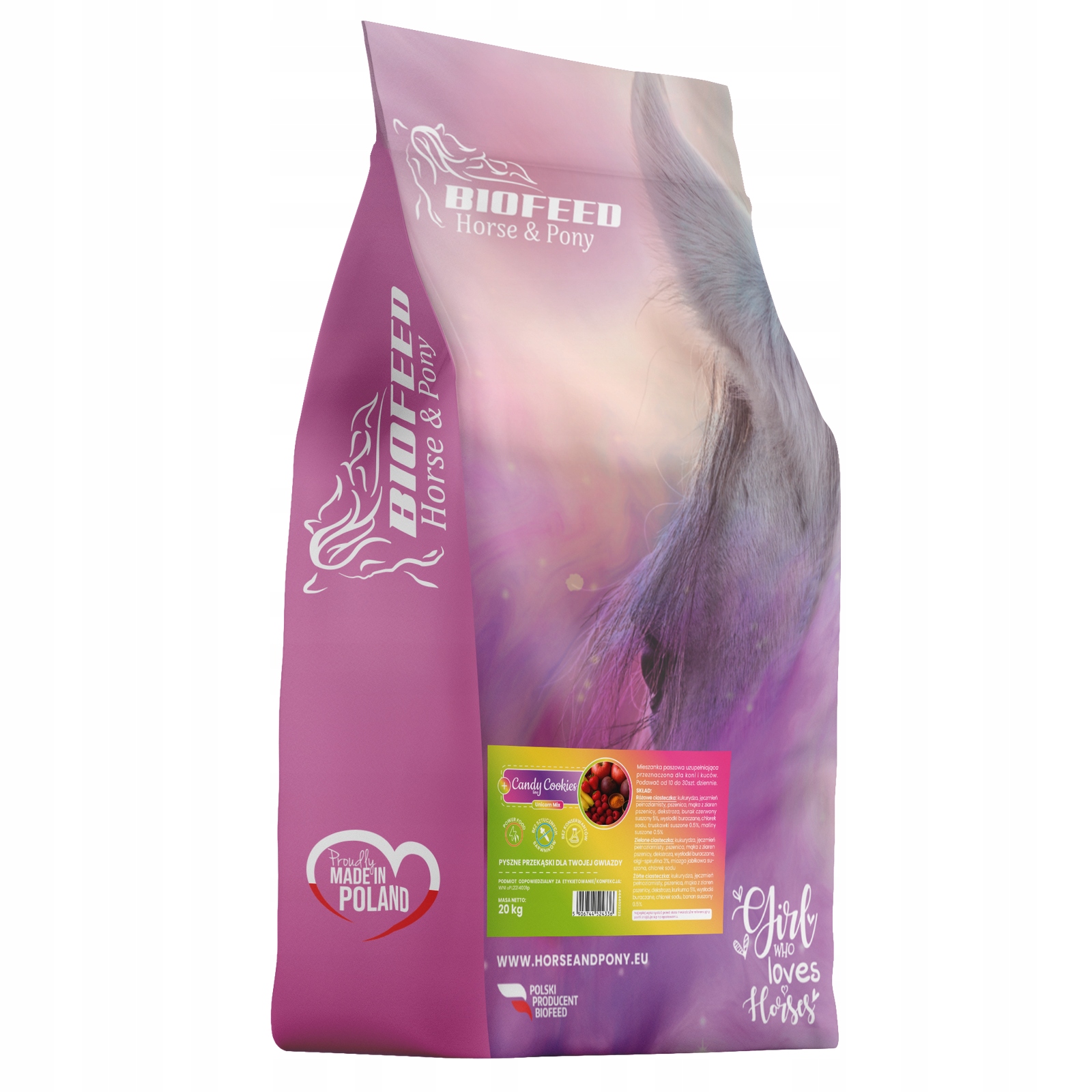 Biofeed Horse&Pony Candy Cookies 20kg smakołyki dla koni mix smaków