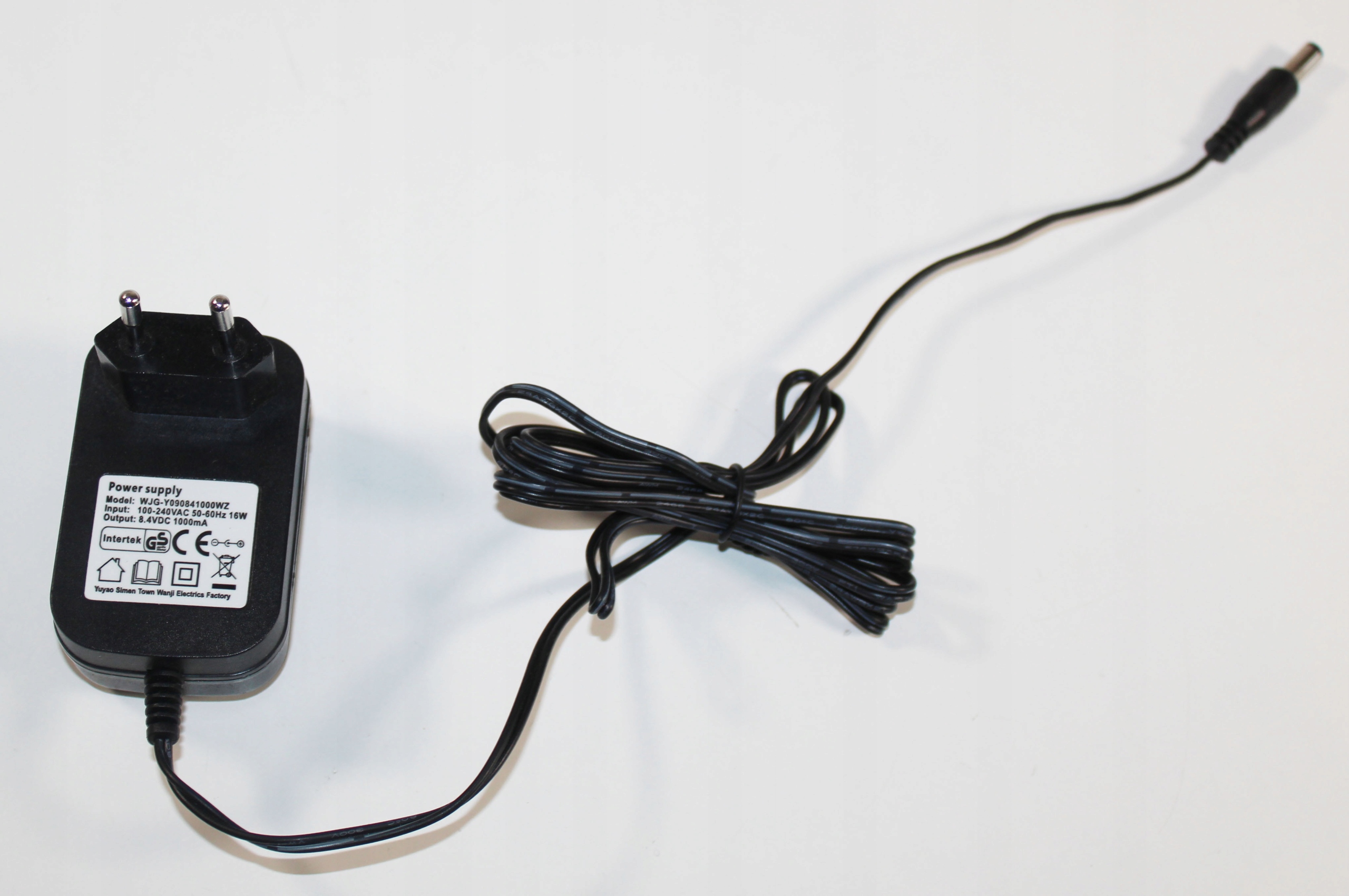 ZASILACZ ŁADOWARKA 8.4V 1A 8.4W WJG 5.5/2.1 EAN (GTIN) 5904545714925