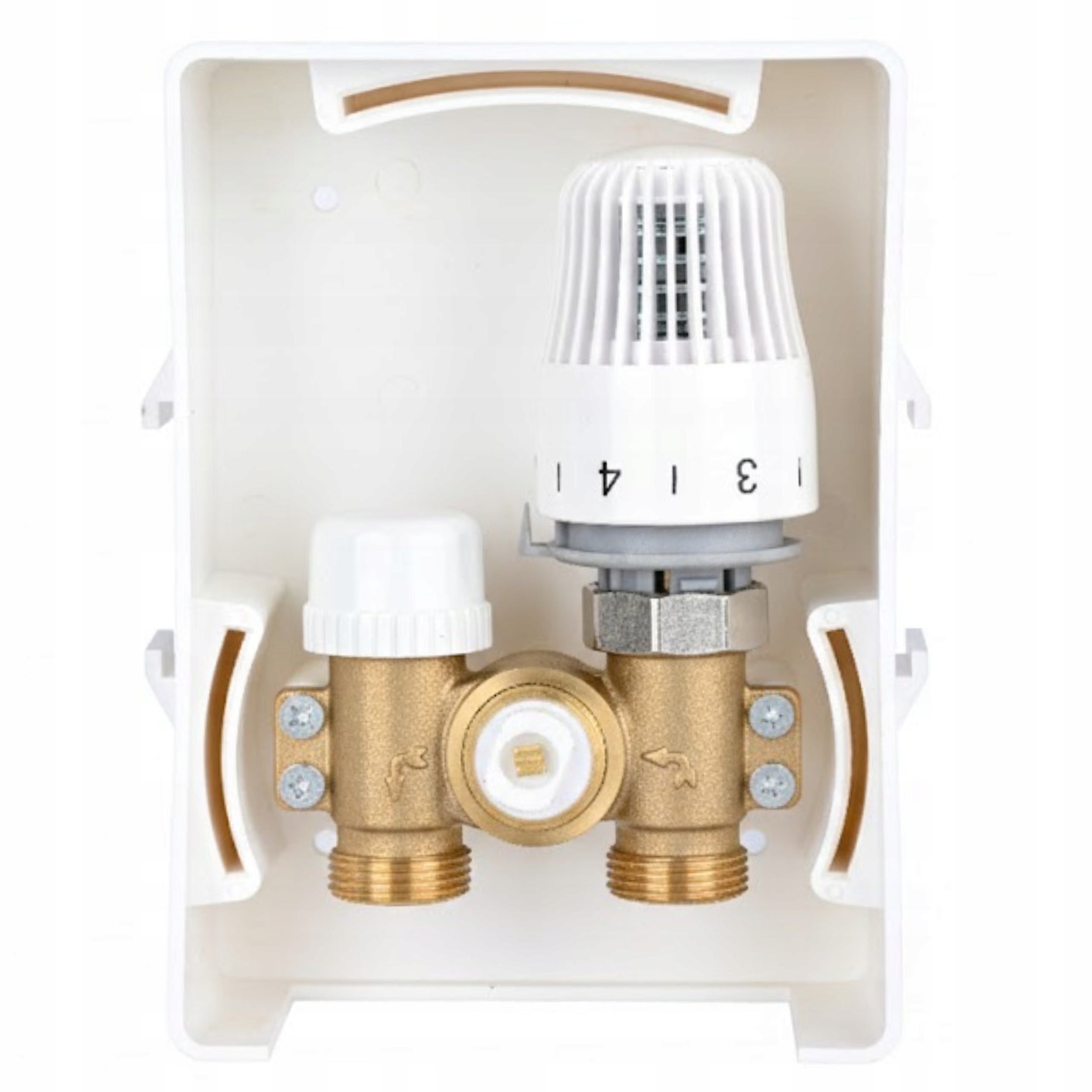 Rtl Box Kazetový Omezovač Teploty Podomítkový Ventil 3/4" S Hlavicí