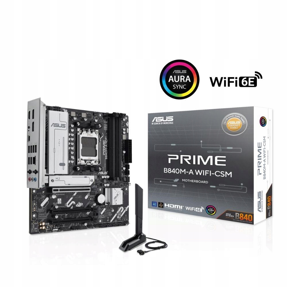 Asus Mb Sc AM5 Prime B840M-A Wifi, Amd B840, 4xDDR5, 2xDP, 1xHDMI, …