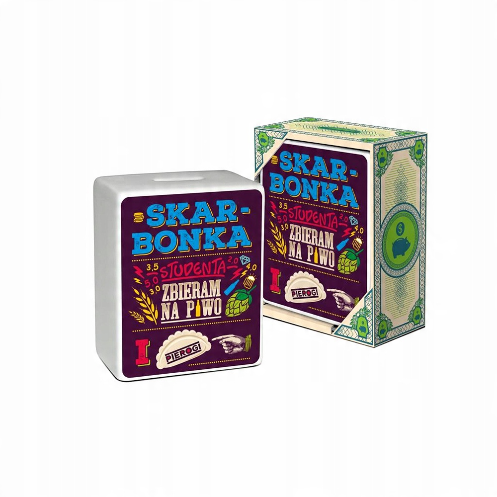 

Skarbonka ceramiczna imprezowa kostka