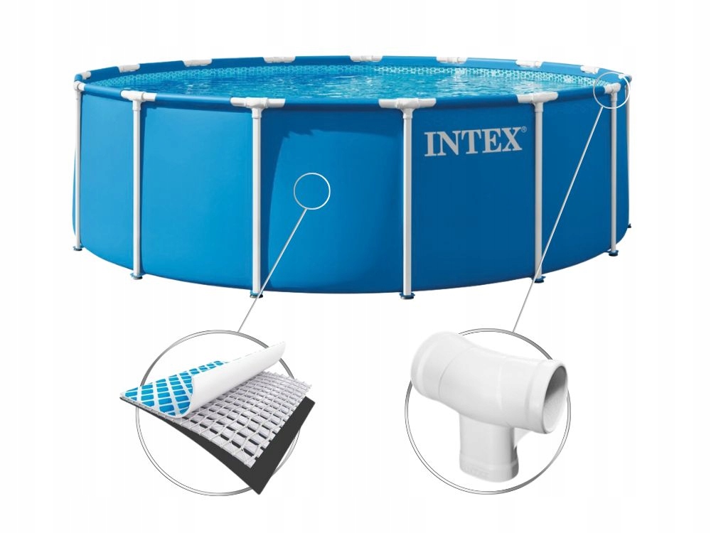 Basen Ogrodowy Stelażowy Okrągły z pompą 457x122 Intex 28242 MODEL 2026 Marka Intex