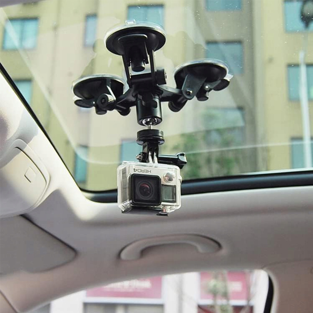 UCHWYT STATYWU PRZYSSAWKA DO SAMOCHODU NA SZYBĘ DO KAMER SPORTOWYCH GOPRO Kod producenta Potrójna Przyssawka do Kamer GoPro DJI