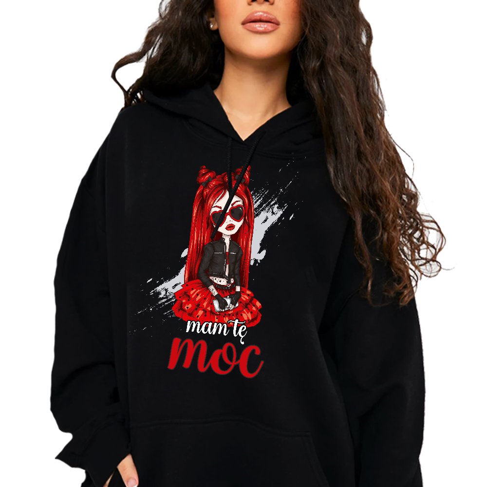 Mikina S Kapucí Mikina Teplá Bavlněná Mám Tu Sílu Ženská Motivace L