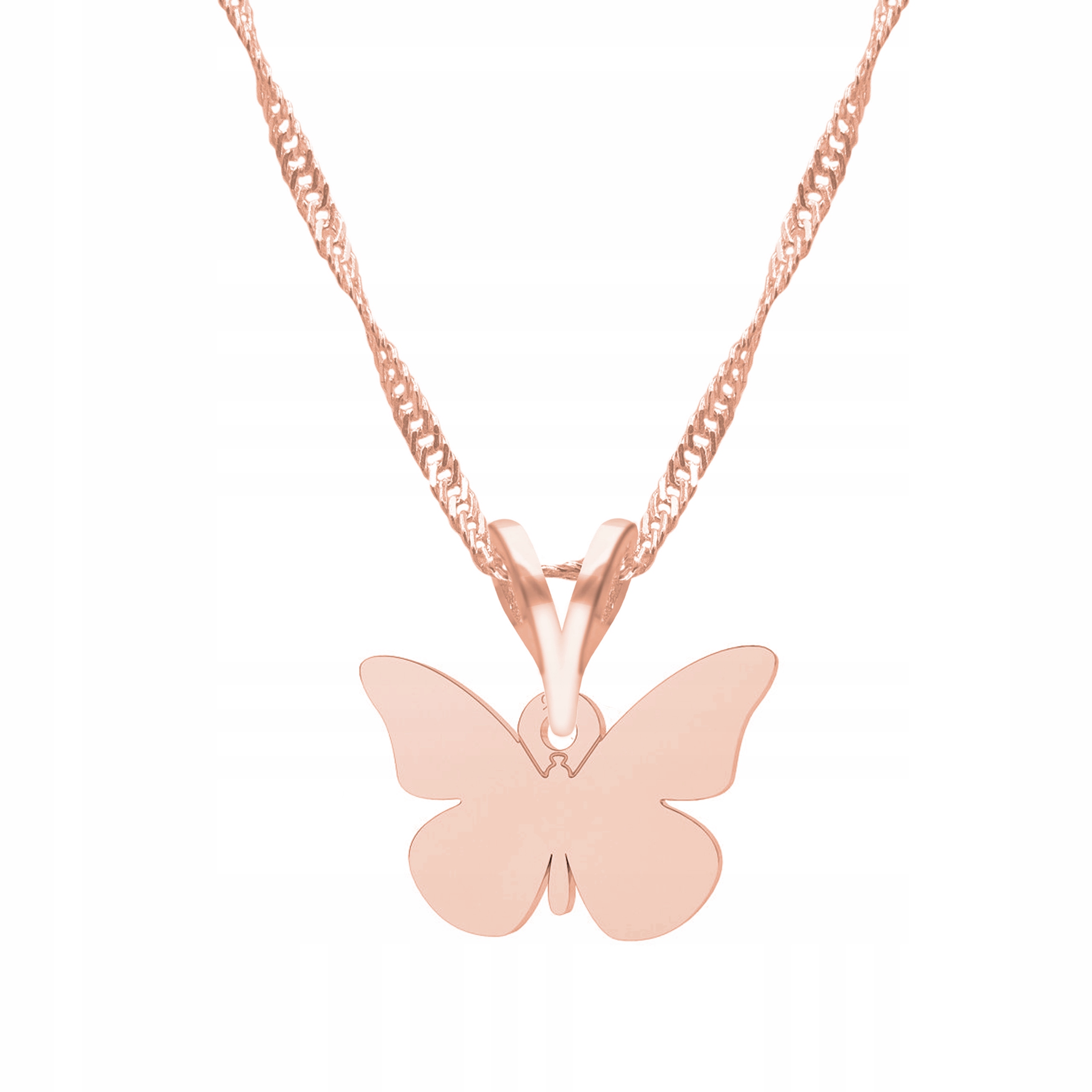 Řetízek zlatý náhrdelník 925 Motýl Hmyz Motýlek