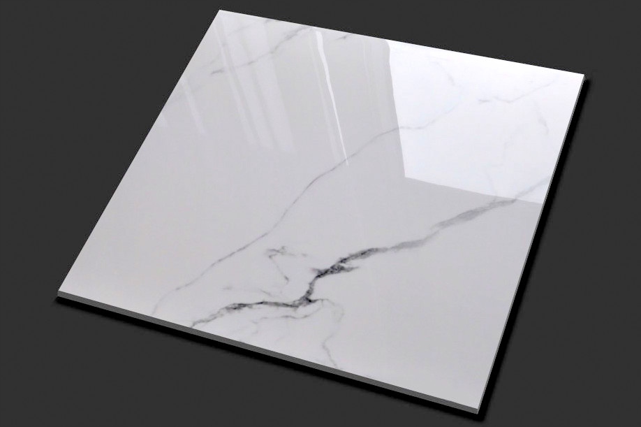 PŁYTKI PODŁOGOWE ŚCIENNE GRES BIAŁY MARMUR POŁYSK 60x60 CERAL