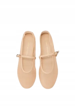 Stuart Weitzman Béžové Baleríny S Páskem A Síťkou 39 T7A