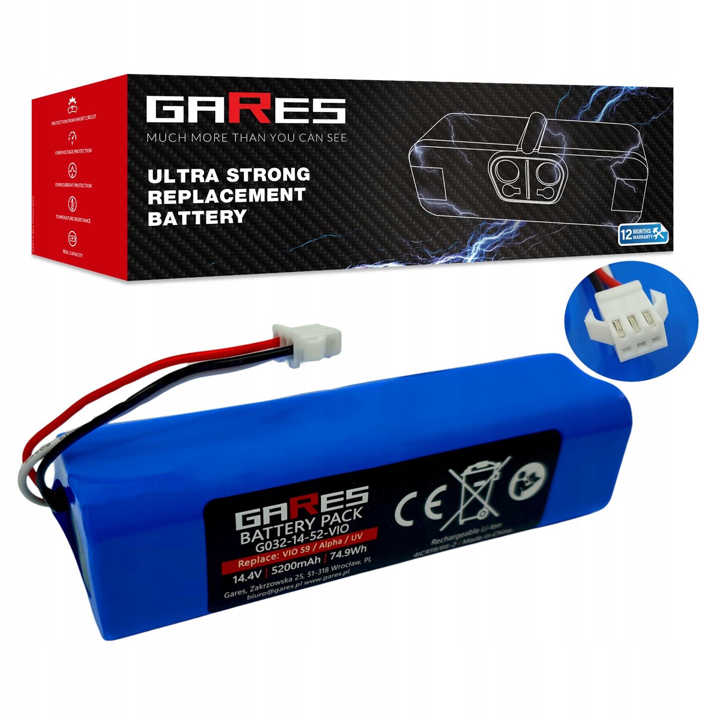 Akumulátor Gares pro Lenovo T1 Pro 14,4V 5,2Ah