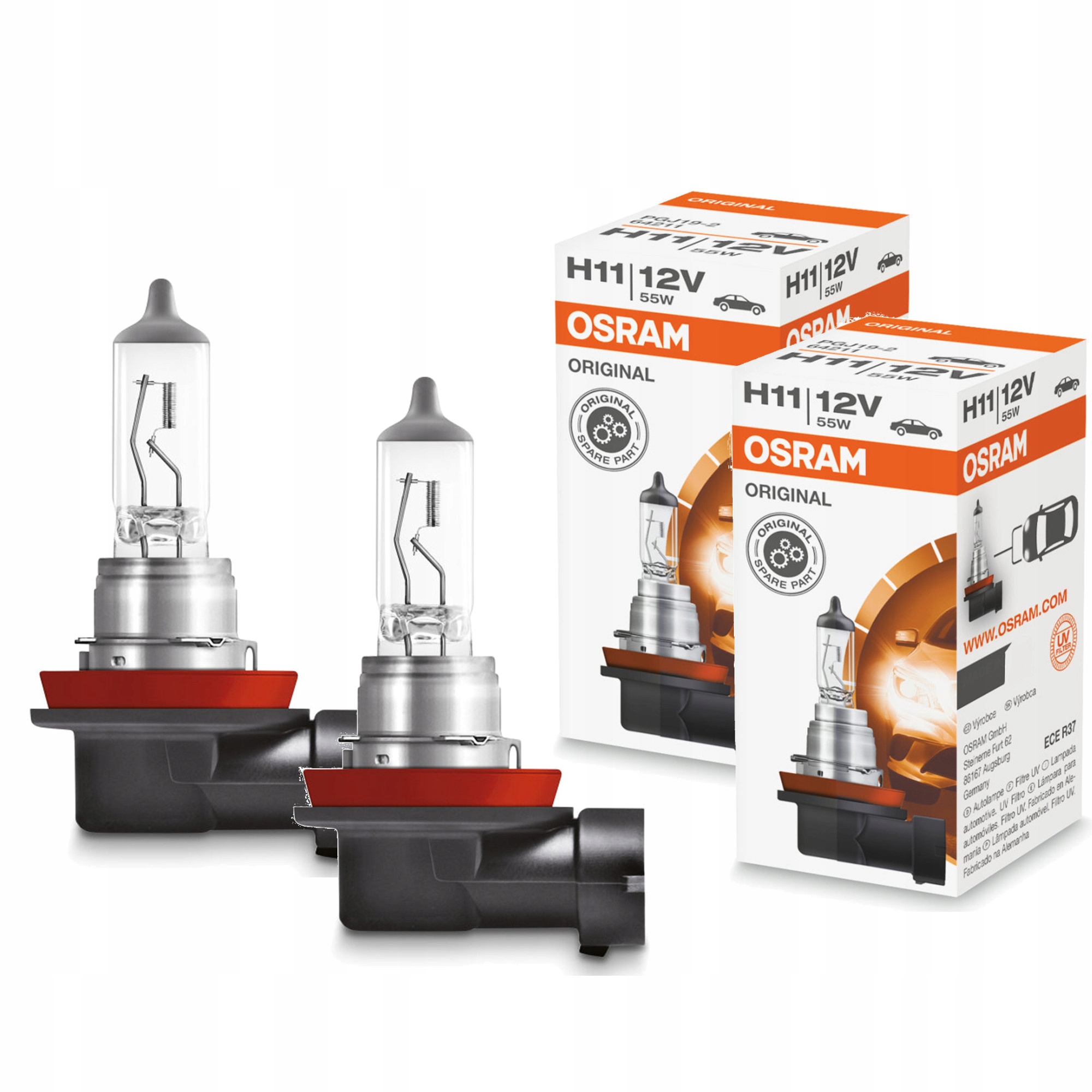 2x ŻARÓWKA HALOGENOWA OSRAM H11 ORIGINAL LINE 12V 55W