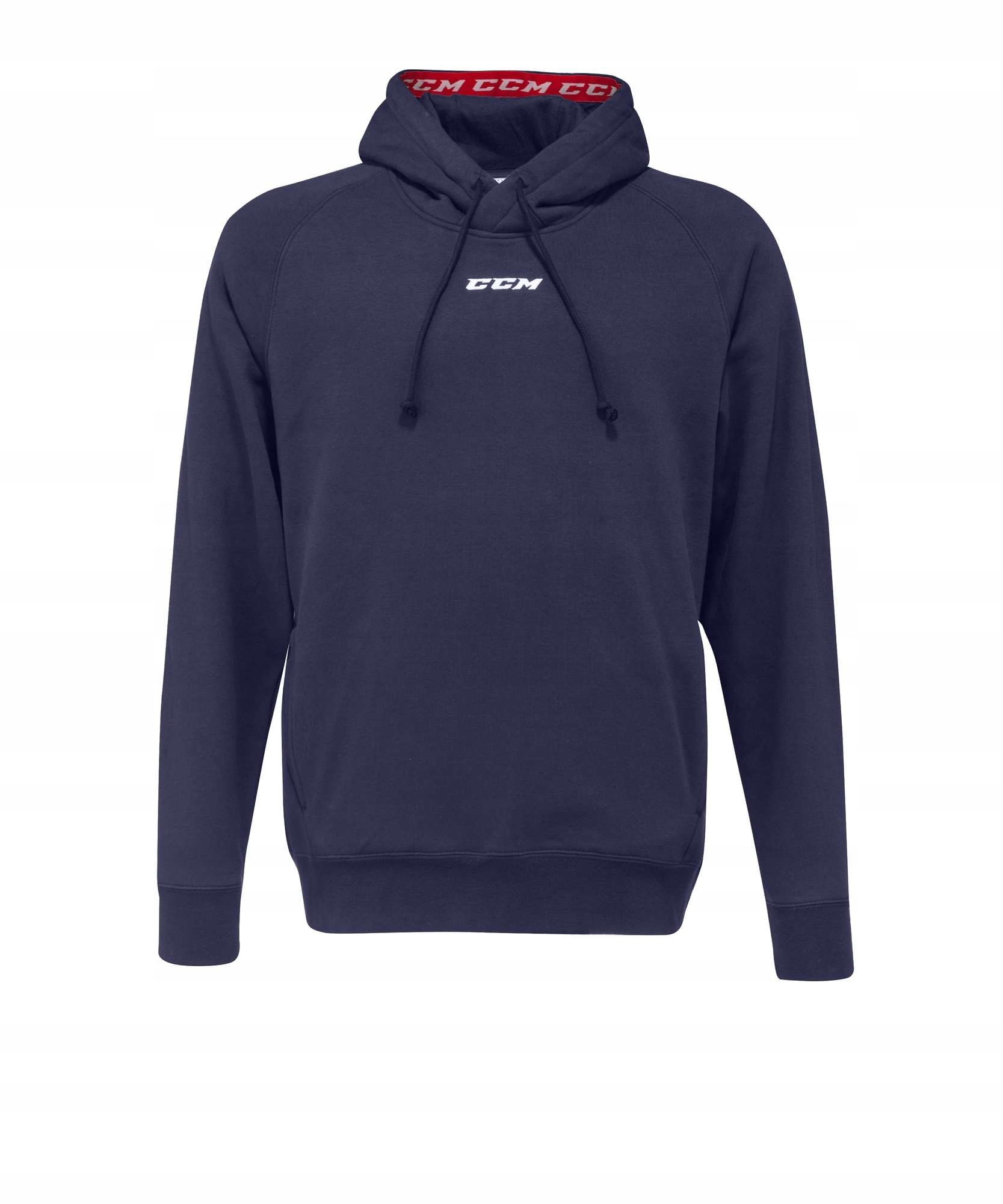CCM Mikina CCM Team Fleece Pullover Hoodie Sr, Senior, XL, tmavě modrá
