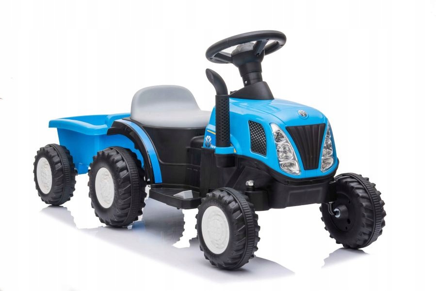 Traktor na akumulator z przyczepą A009 pojazd zabawkowy dla dzieci niebiesk