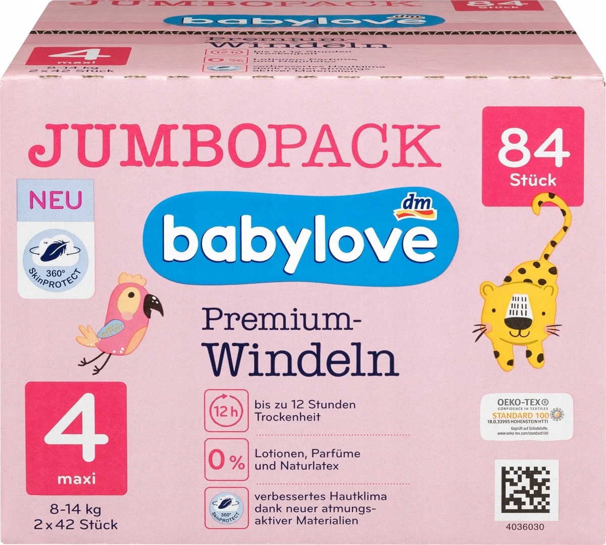 Pieluszki Babylove PREMIUM WINDELN 4 7-18kg 84 szt