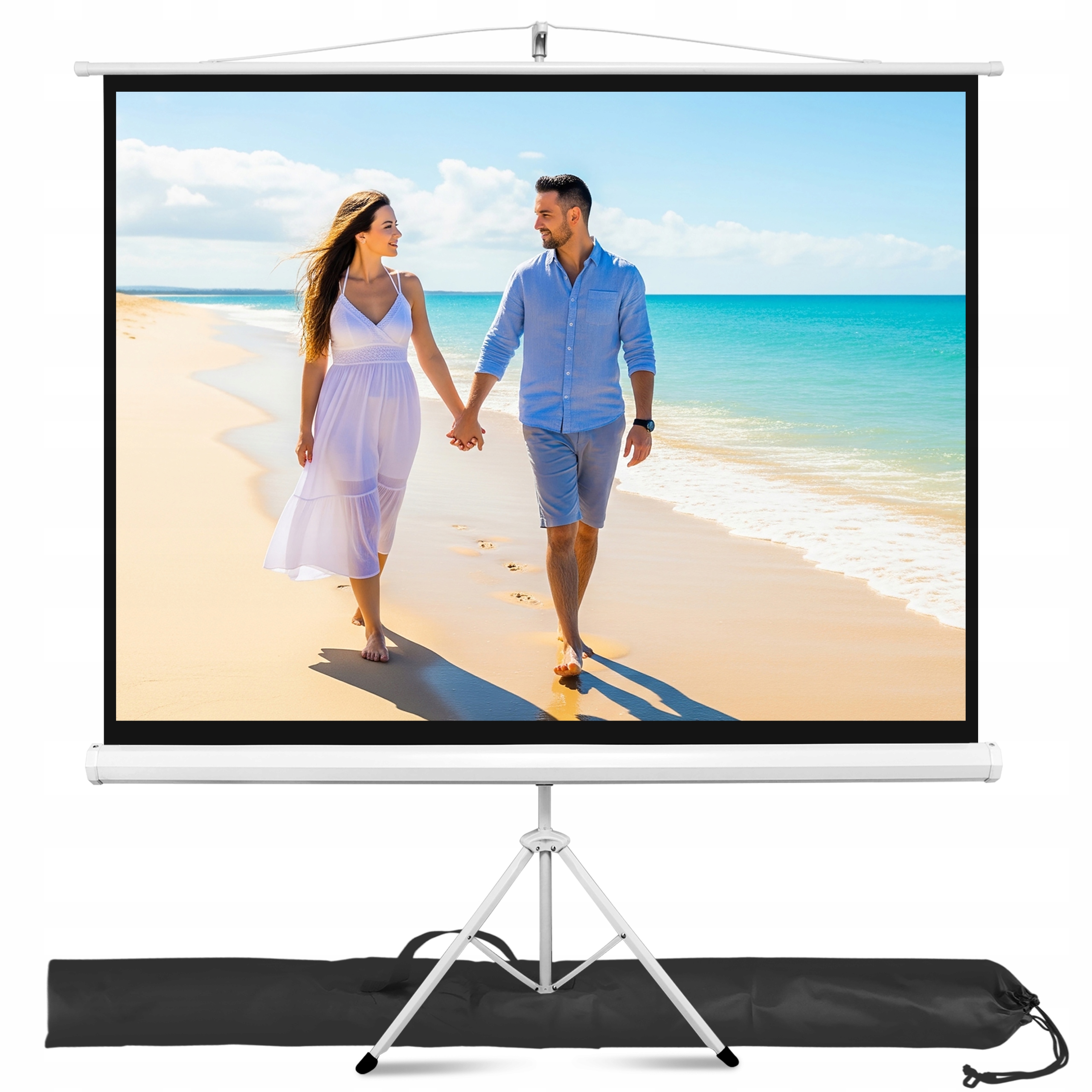 Ekran Projekcyjny Ekran Do Projektora Do Rzutnika 72 Cale 4K Fullhd