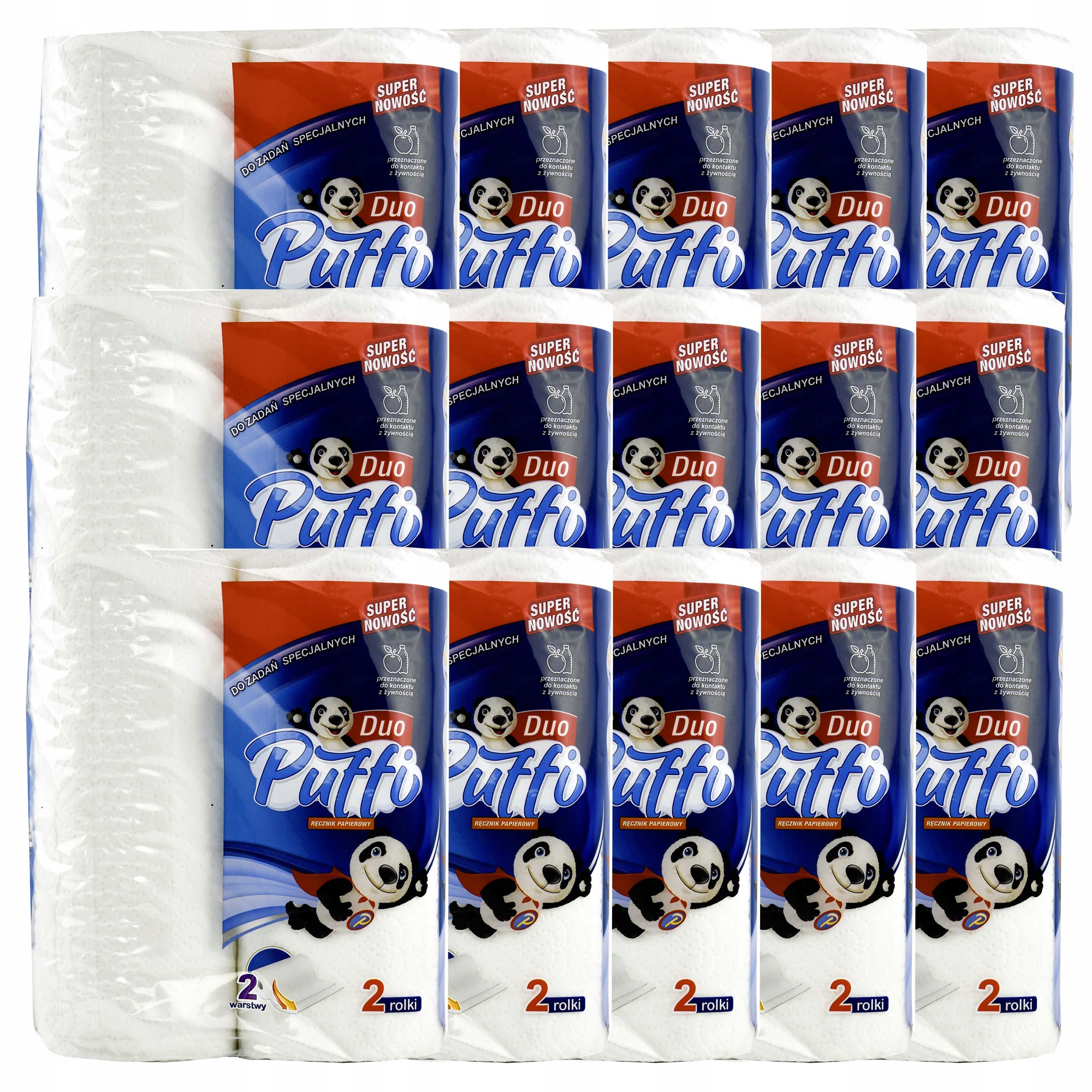 Levně Papírový ručník Puffi Duo 100% celulóza 30 rolí