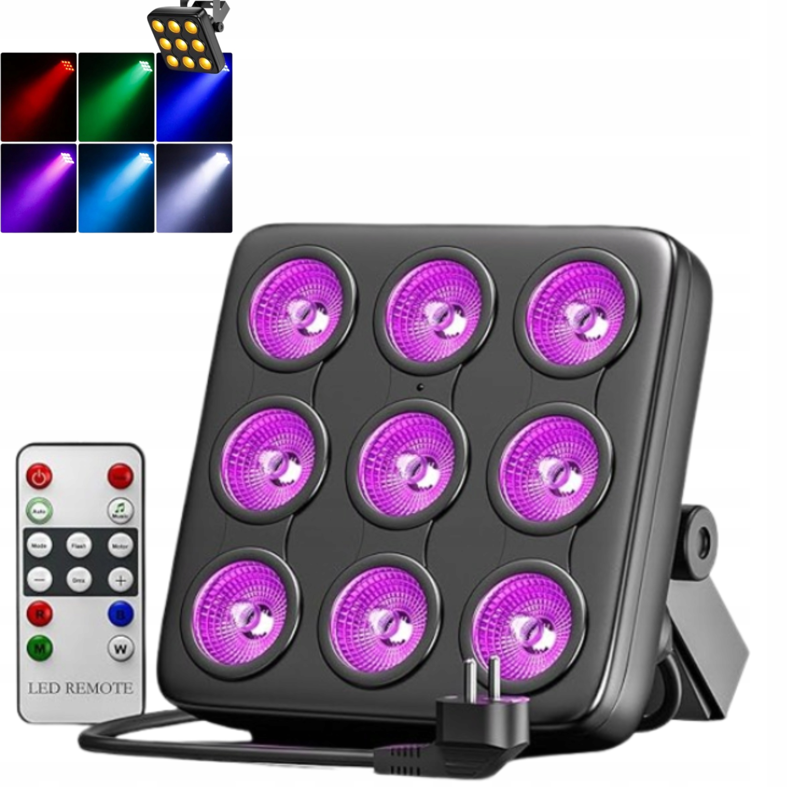 Reflektorové scénické osvětlení Rtktoup 45 W Rgbw Par Led, DMX 8CH