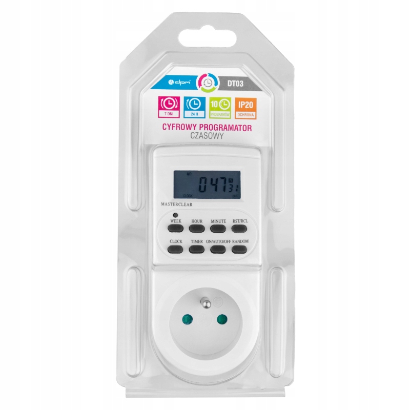 Programator czasowy cyfrowy Informacje o bezpieczeństwie CE