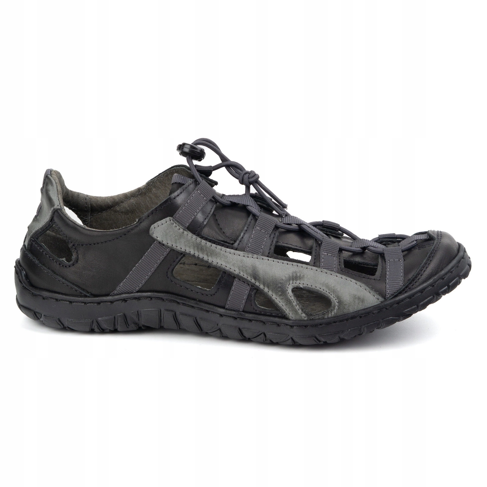 Pánské kožené prodyšné cyklistické boty 262KZ černé 43