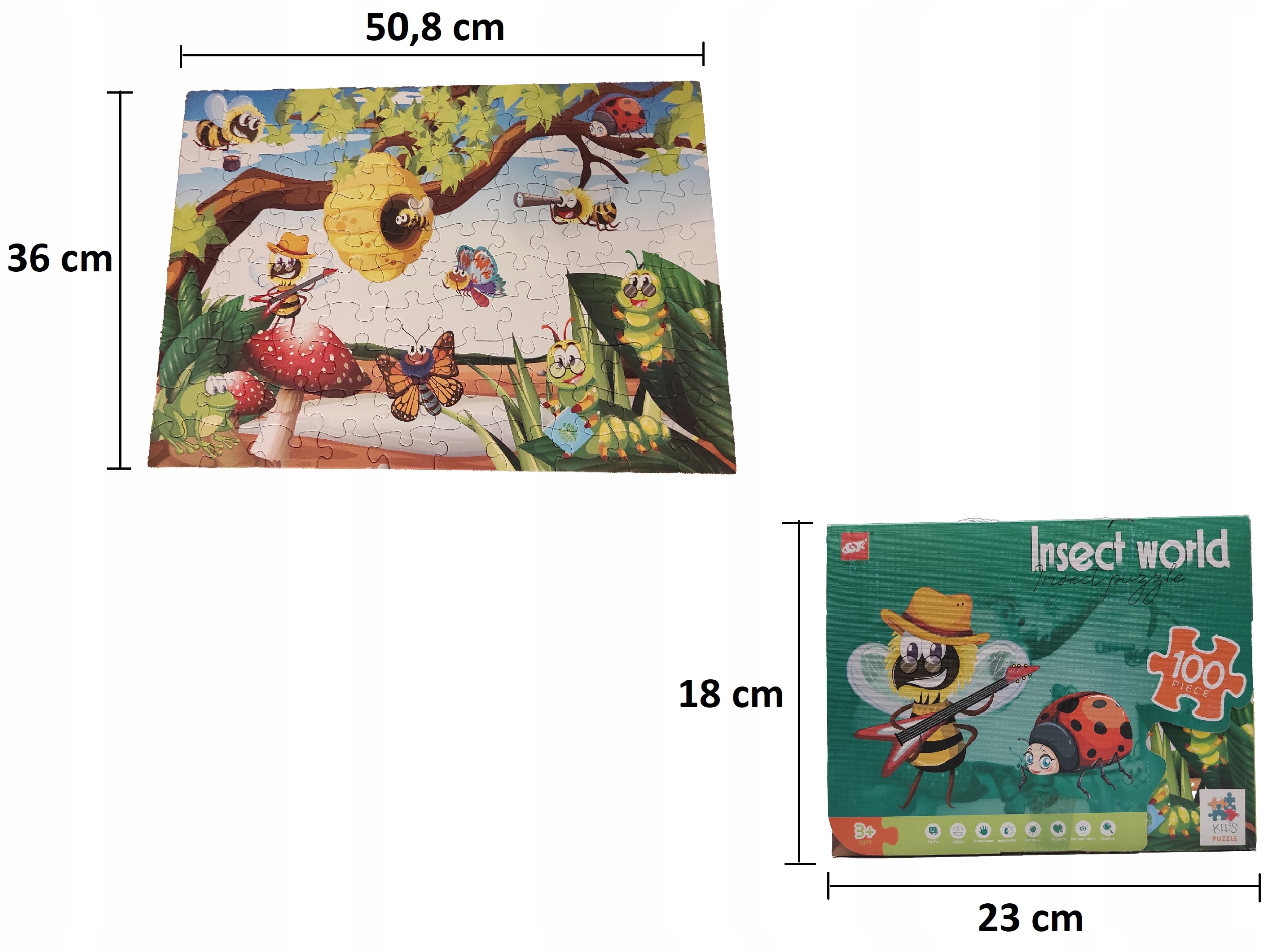 Puzzle dla dzieci Robaczki 100 elementów RegMag w pudełku z uchwytem – Zabawa, która rozwija