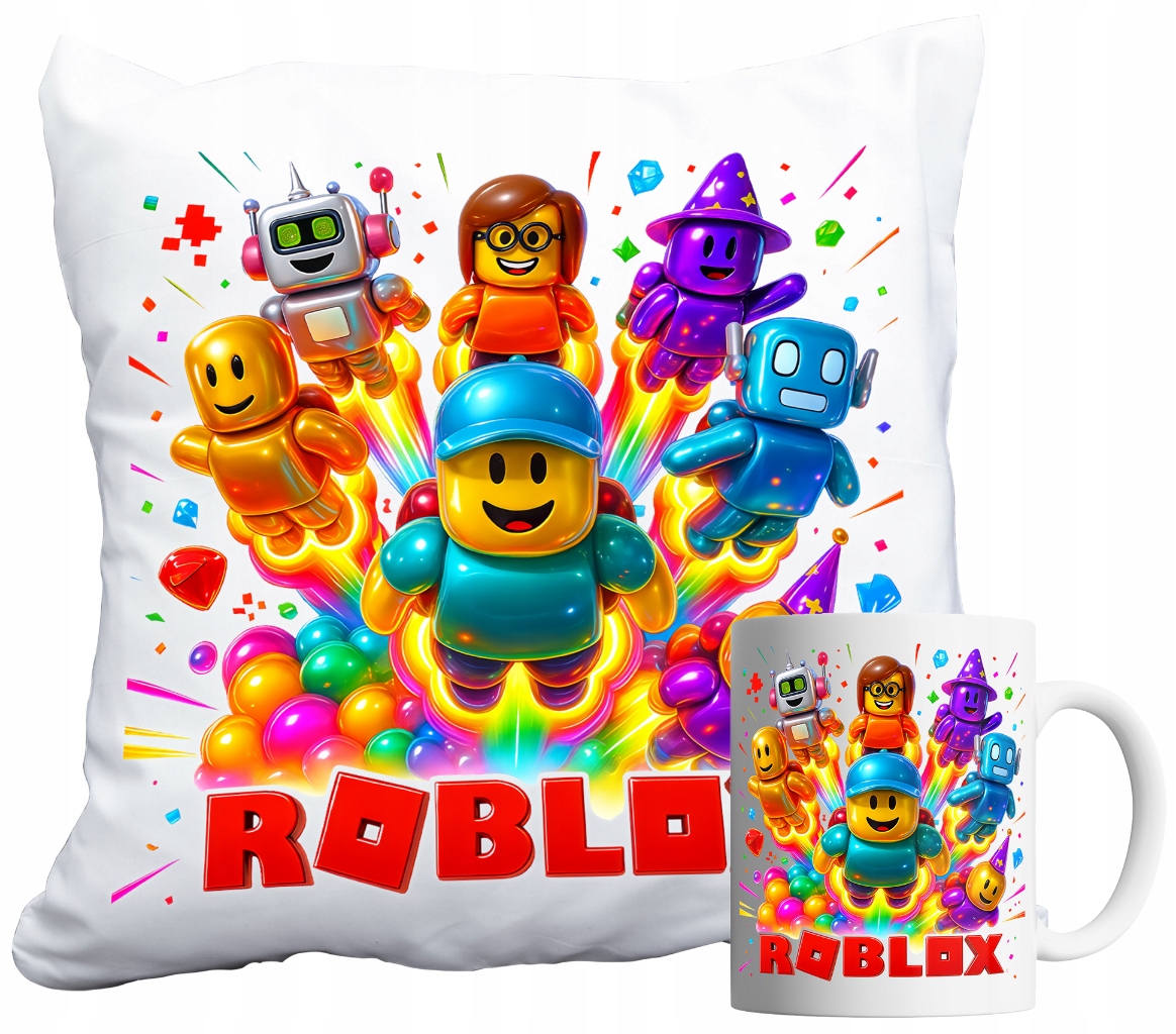 Sada Hrnek A Polštář Roblox Robloks Hraje Dárek Pro Dítě Jméno