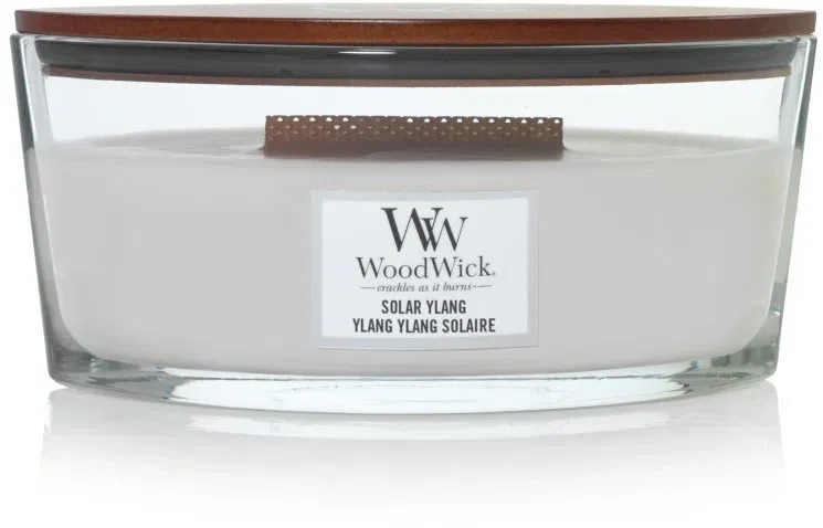 WoodWick vonná svíčka s dřevěným knotem Elipsa Solar Ylang 453,6 g