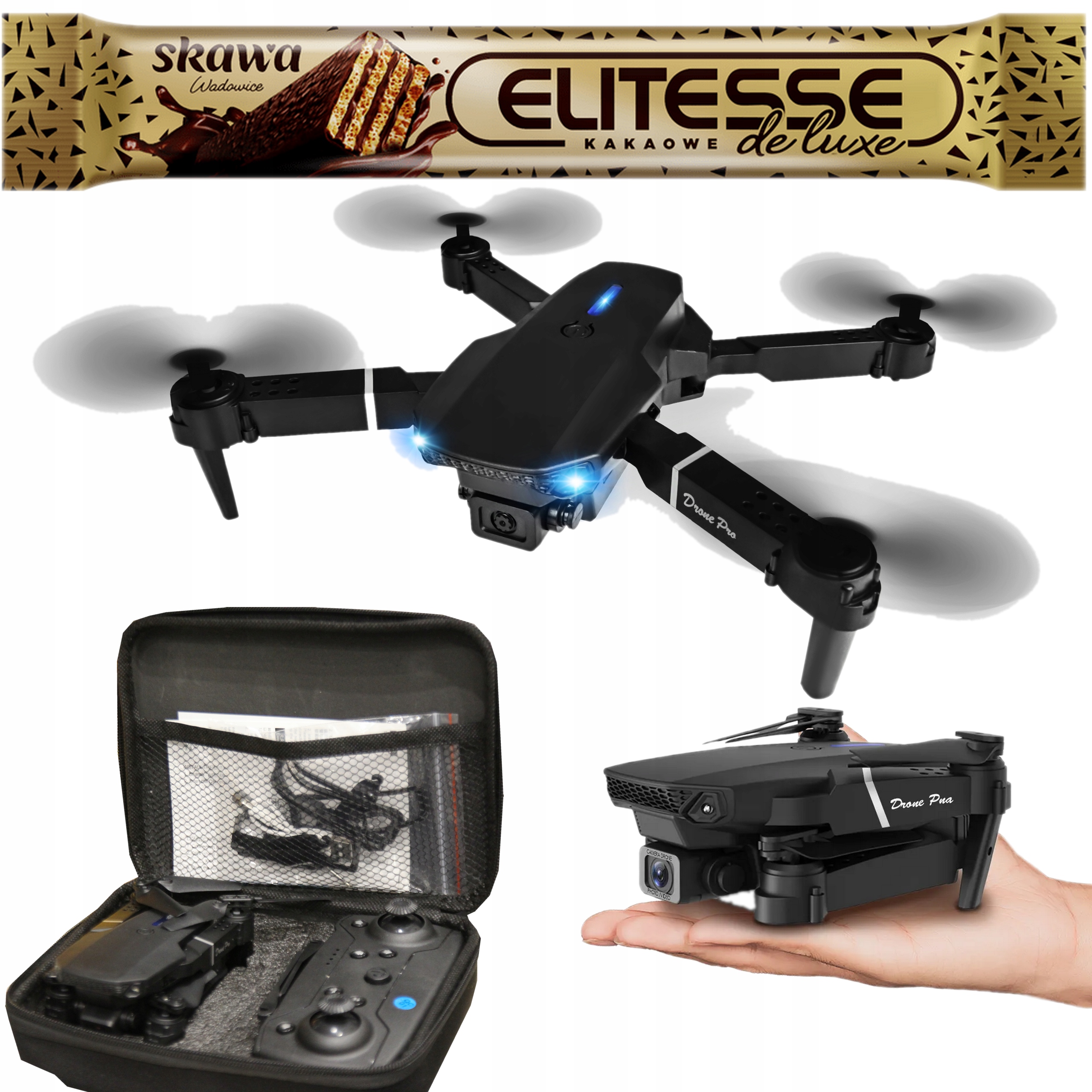 Vip Solidní Vzdělávací dron Fpv kamery 4K WiFi 360 Černý bez Povolení