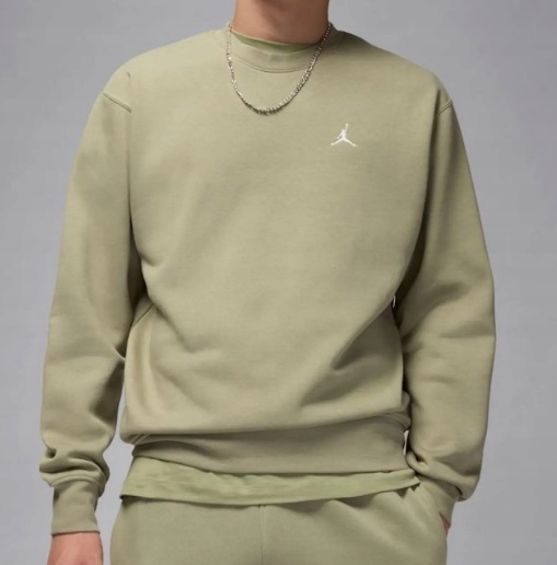Mikina Nike Air Jordan Brooklyn Fleece Fz Crew Olive vel. XL