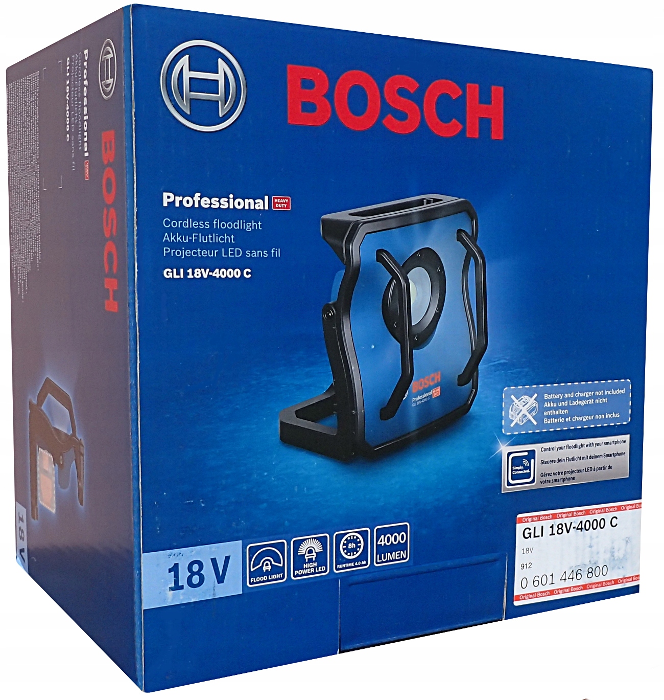 Lampa Stavebný reflektor Baterka Led osvetlenie Bosch Gli 18V-4000 C