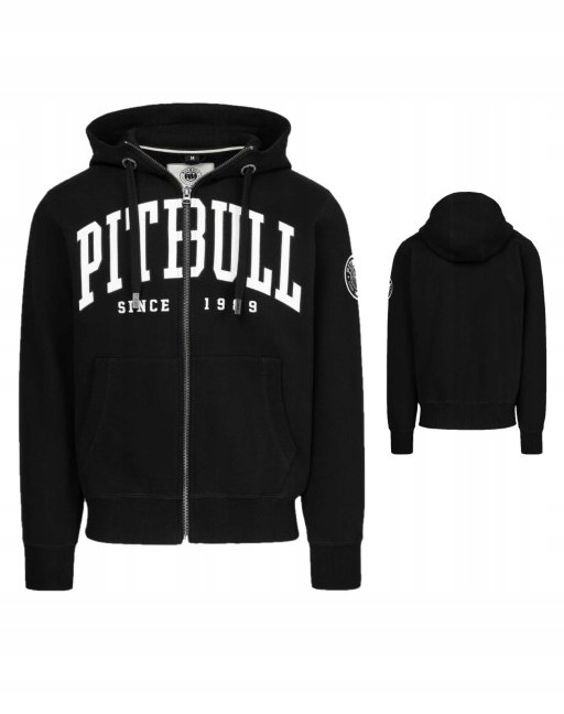 Pitbull West Coast Pánská Rozepínací Mikina S Kapucí Norton Černá 3XL