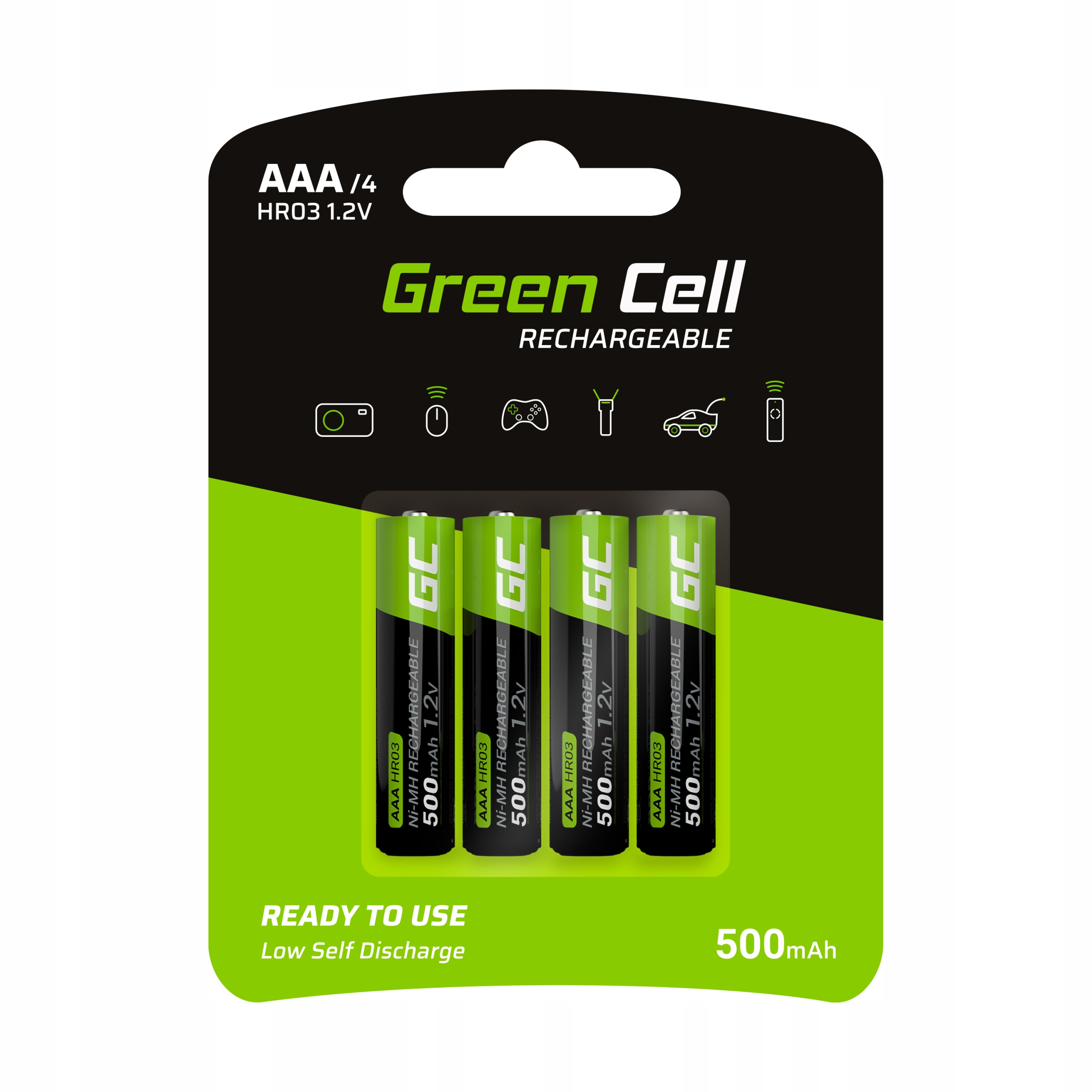 

Akumulatorki Paluszki Aaa 500mAh do pilota, myszki