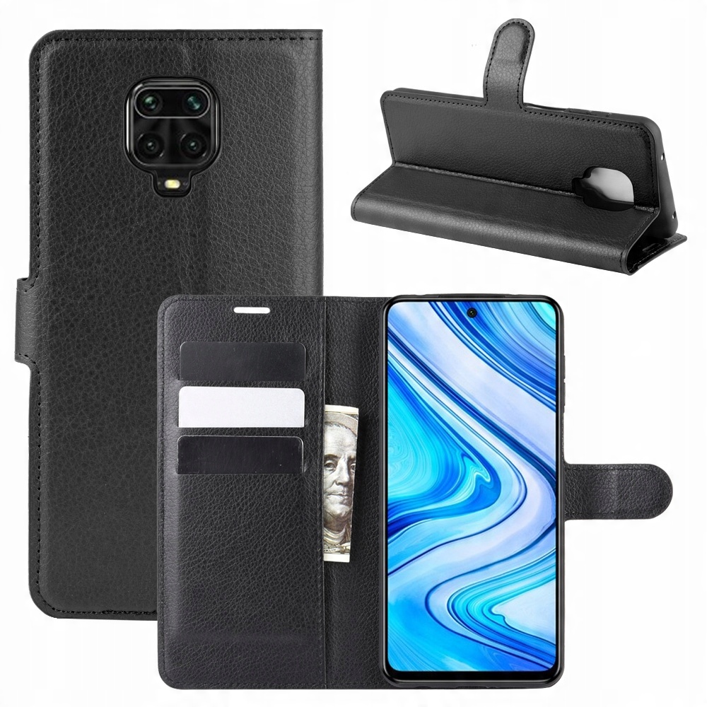 

Etui Portfel Litchi, Case Do Redmi Note 9S / 9 Pro