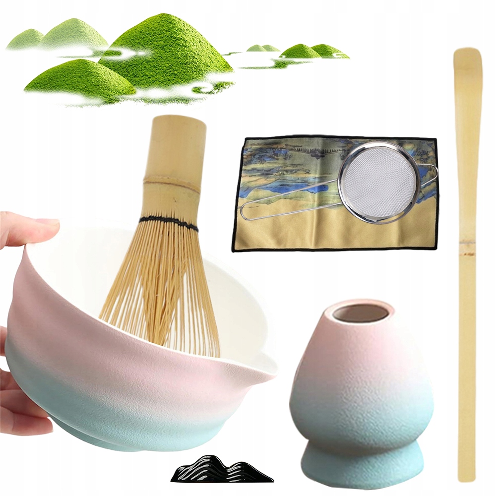 Levně Sada na čaj Matcha s bambusovou metličkou pro začátečníky