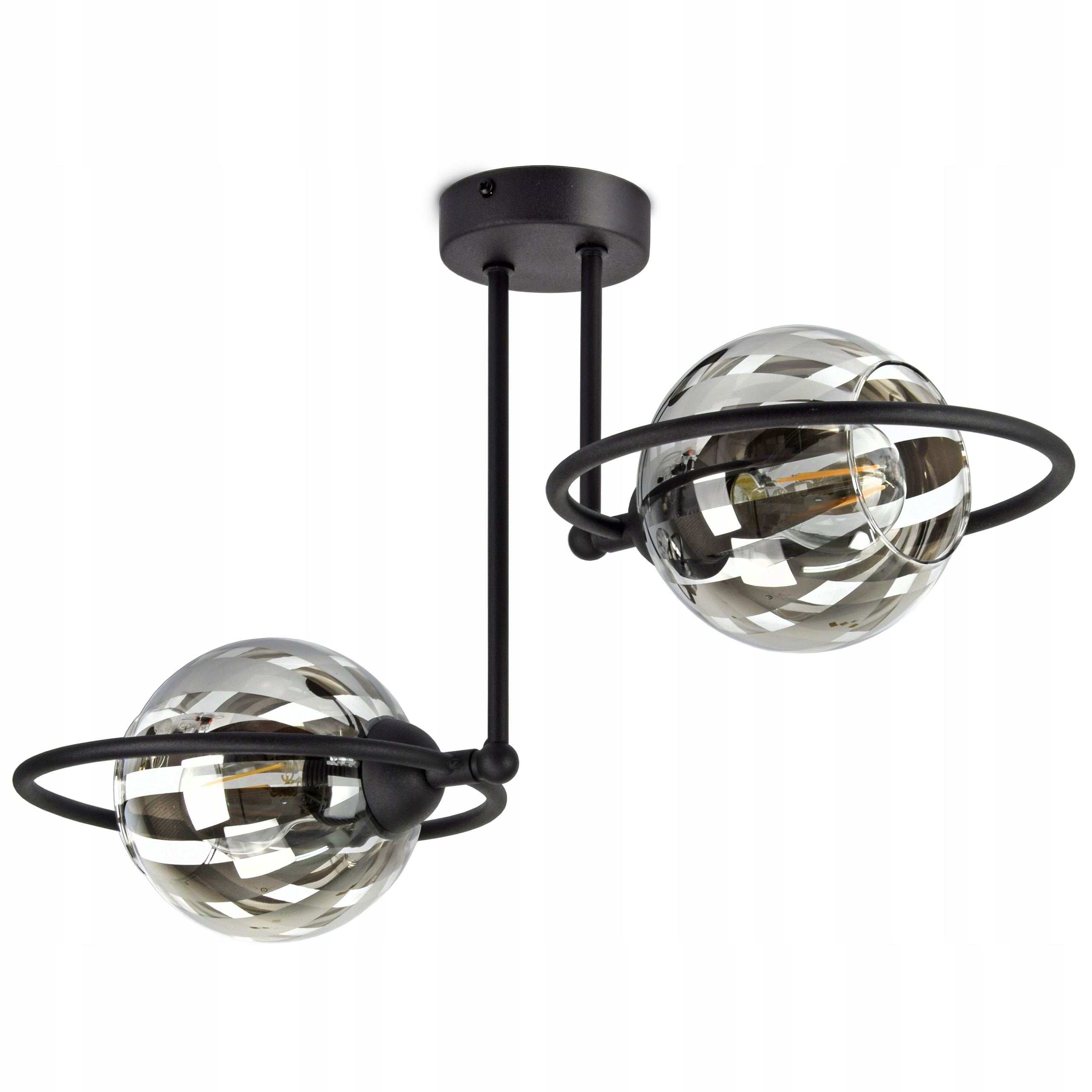 

Lampa Sufitowa Wisząca Żyrandol Ring Szklane Kule