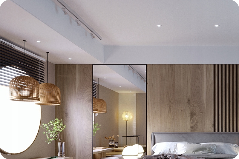 OCZKO SUFITOWE LED OPRAWKA + ŻARÓWKA GU10 Szerokość produktu 8 cm