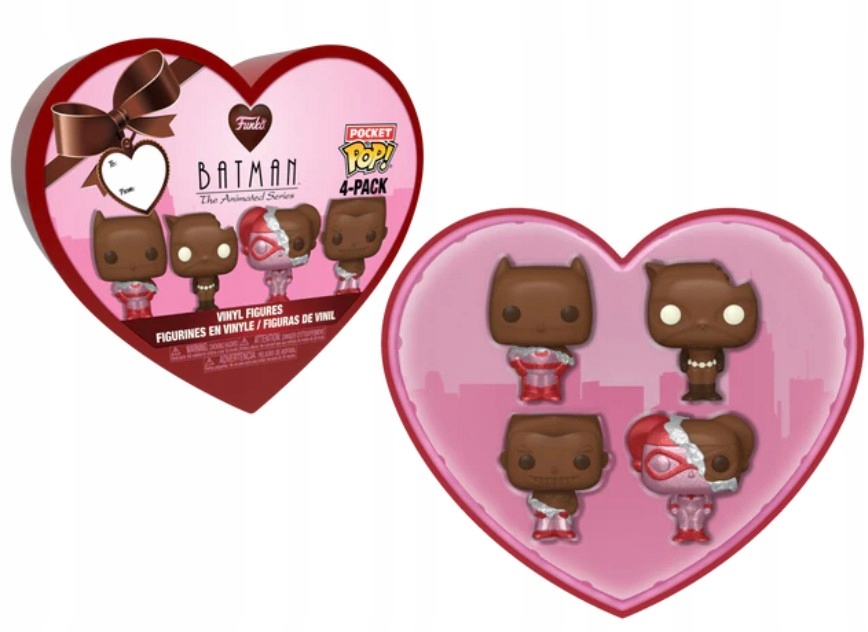 Funko Pop! DC DC Figurky Klíčenky 4 Pack Valentýnský Valentýn Harley
