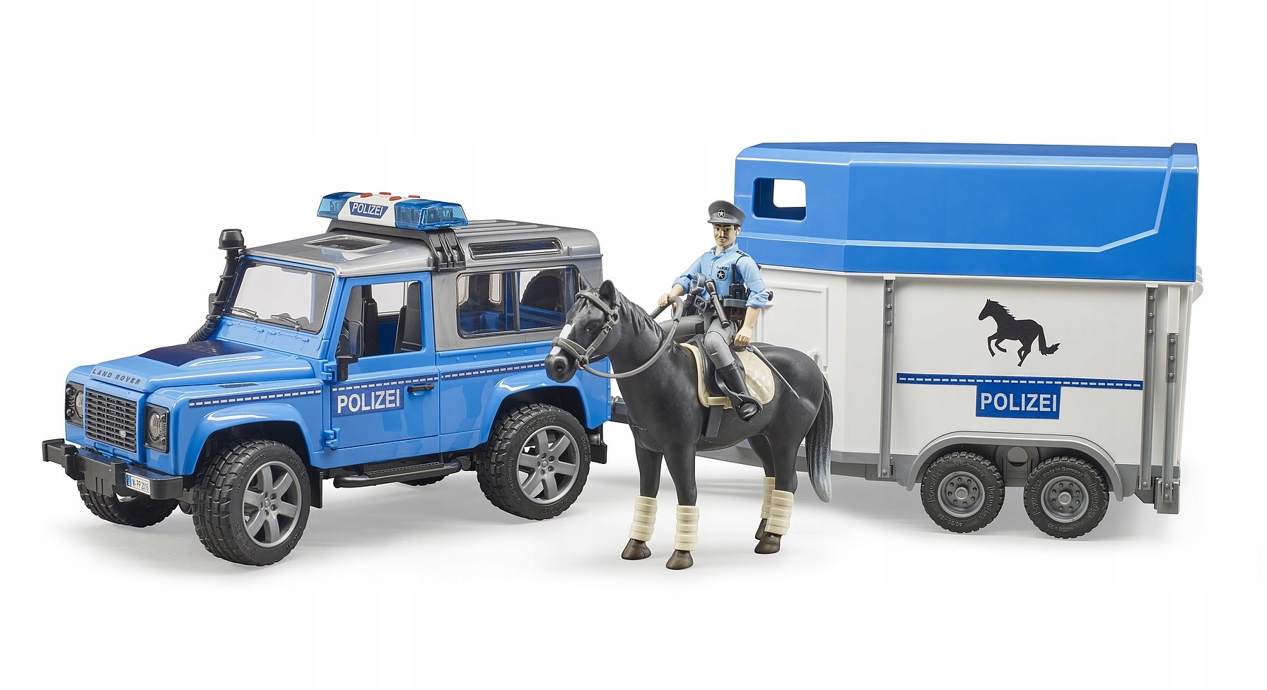 

Bruder 02588 Land Rover Policja z przyczepą