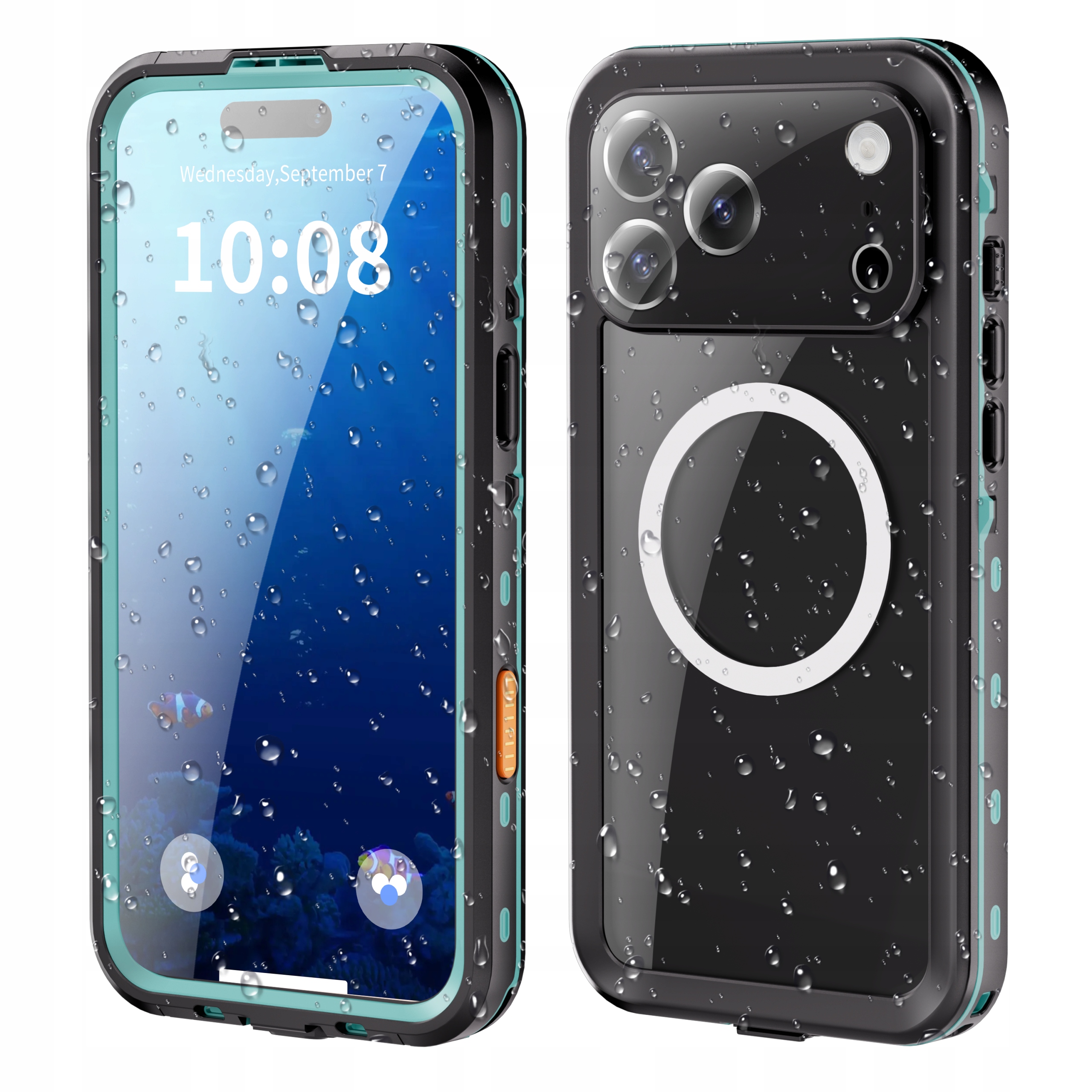 Pancerne Etui 360° Wodoodporne Wytrzymała Obudowa iPhone 17 Pro Max IP68