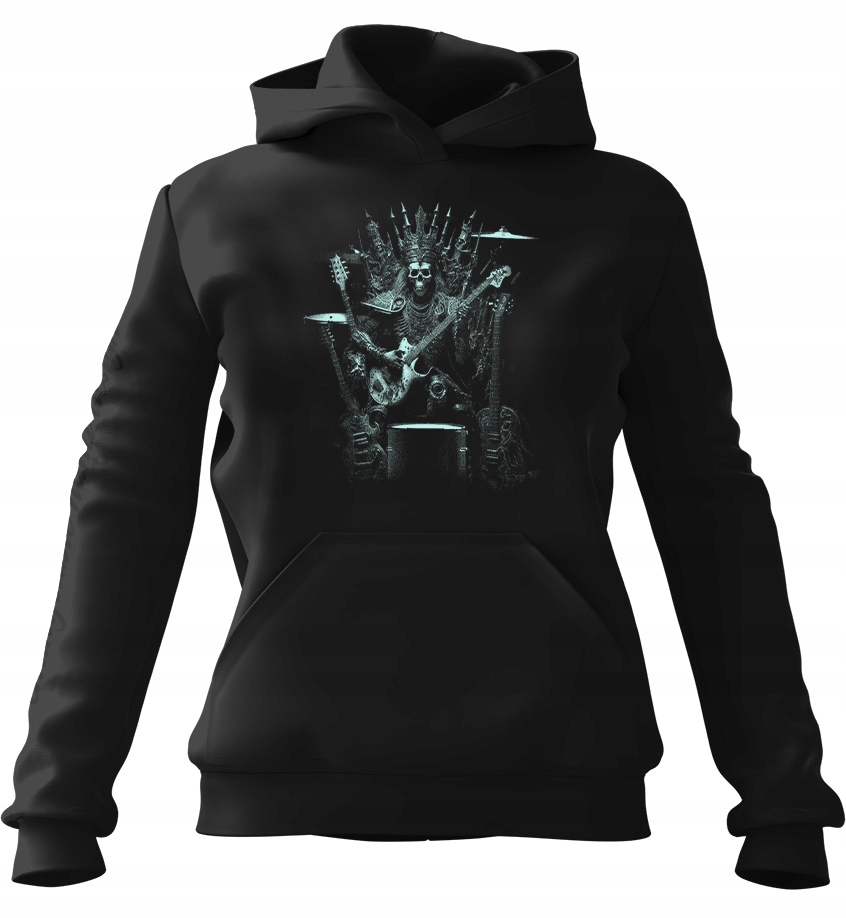 pánská mikina s kapucí Skeleton Rock King Černá XL pro muže manžela C