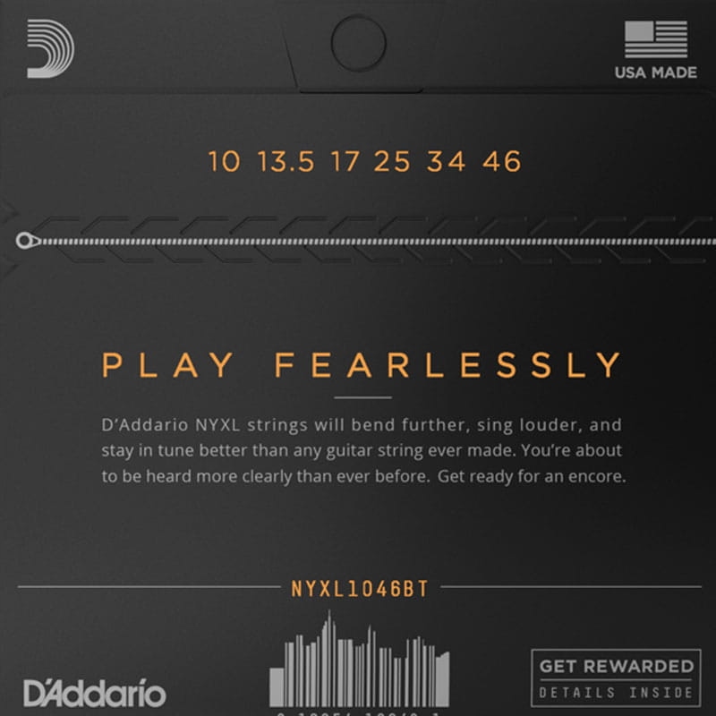 Struny gitarowe D'Addario 10-46 NYXL EAN (GTIN) 0019954102401