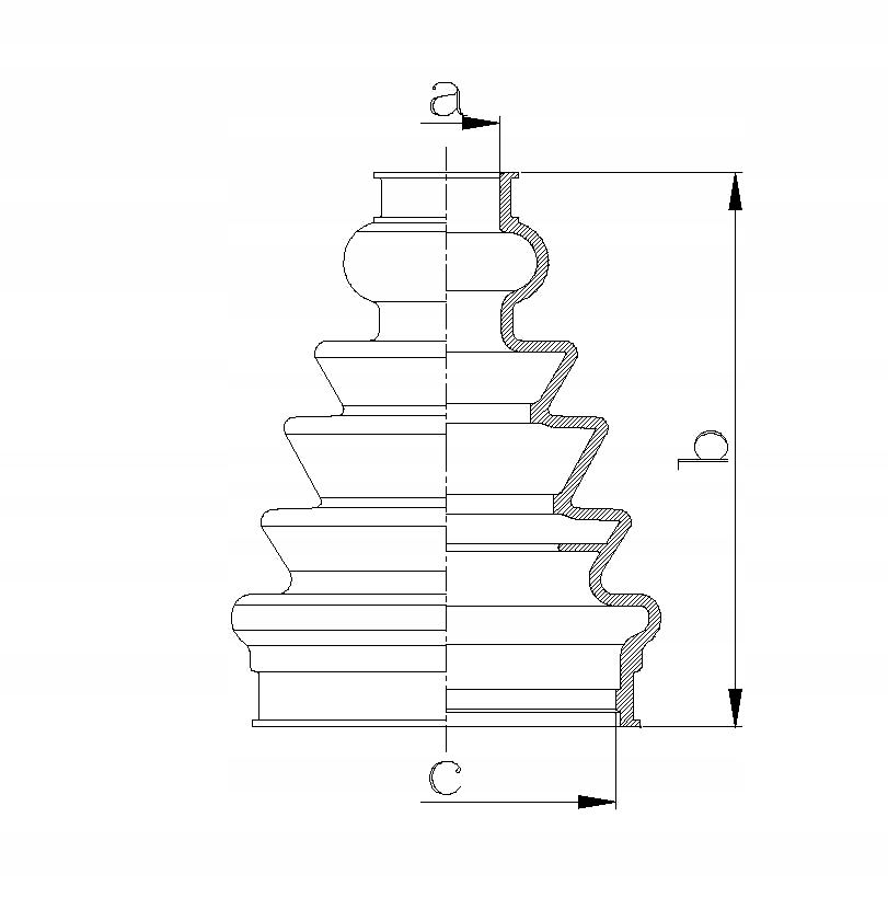 FIAT SEDICI SUZUKI SX-4 4X4 OSŁONA MANSZETA PRZEGUBU WEWNĘTRZNEGO TYŁ Numer katalogowy części HR451.550